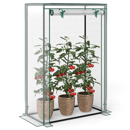 Portable Mini Greenhouse with Roll-Up Zippered Door, White Greenhouses at Gallery Canada