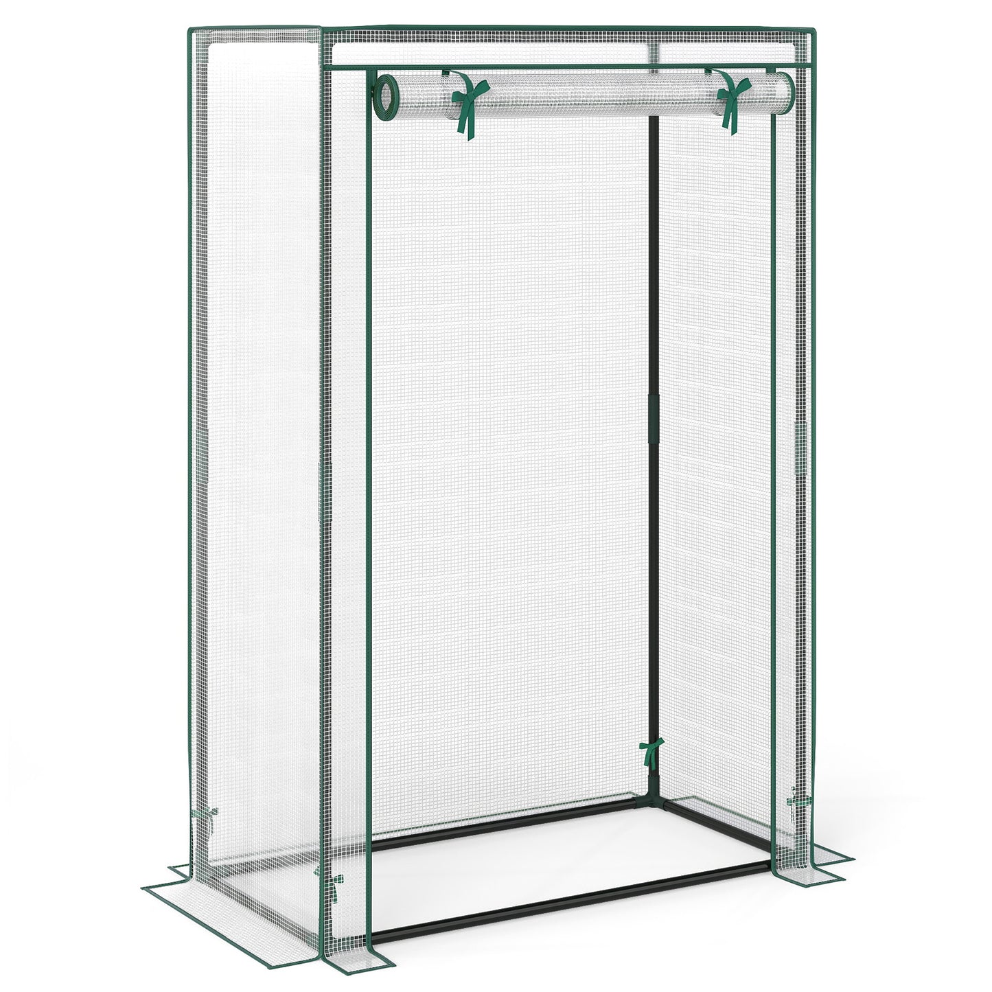 Portable Mini Greenhouse with Roll-Up Zippered Door, White Greenhouses White at Gallery Canada
