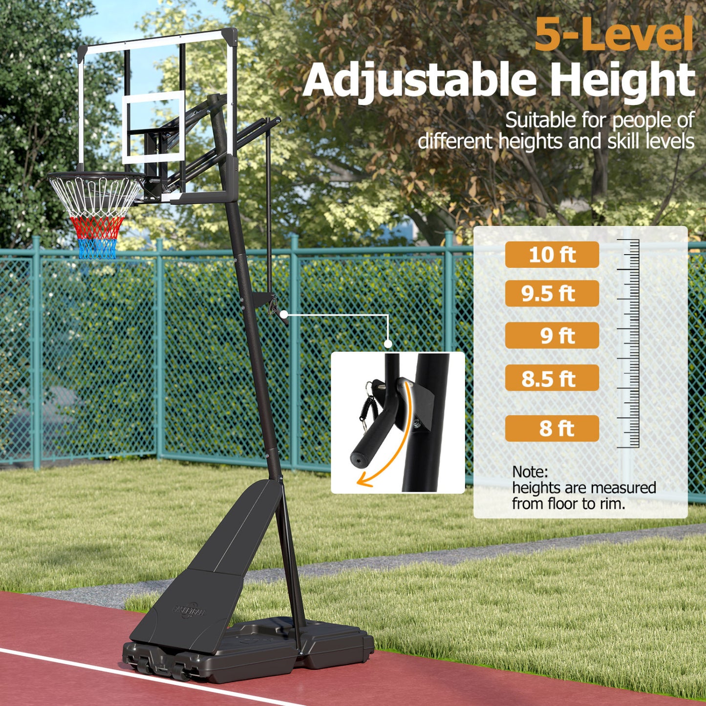 Portable Basketball Hoop, Adjustable Goal System Sport Equipments at Gallery Canada