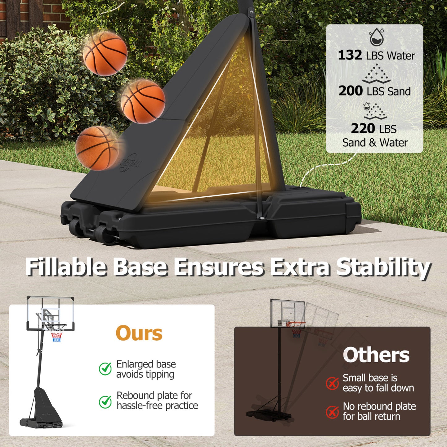 Portable Basketball Hoop, Adjustable Goal System Sport Equipments at Gallery Canada