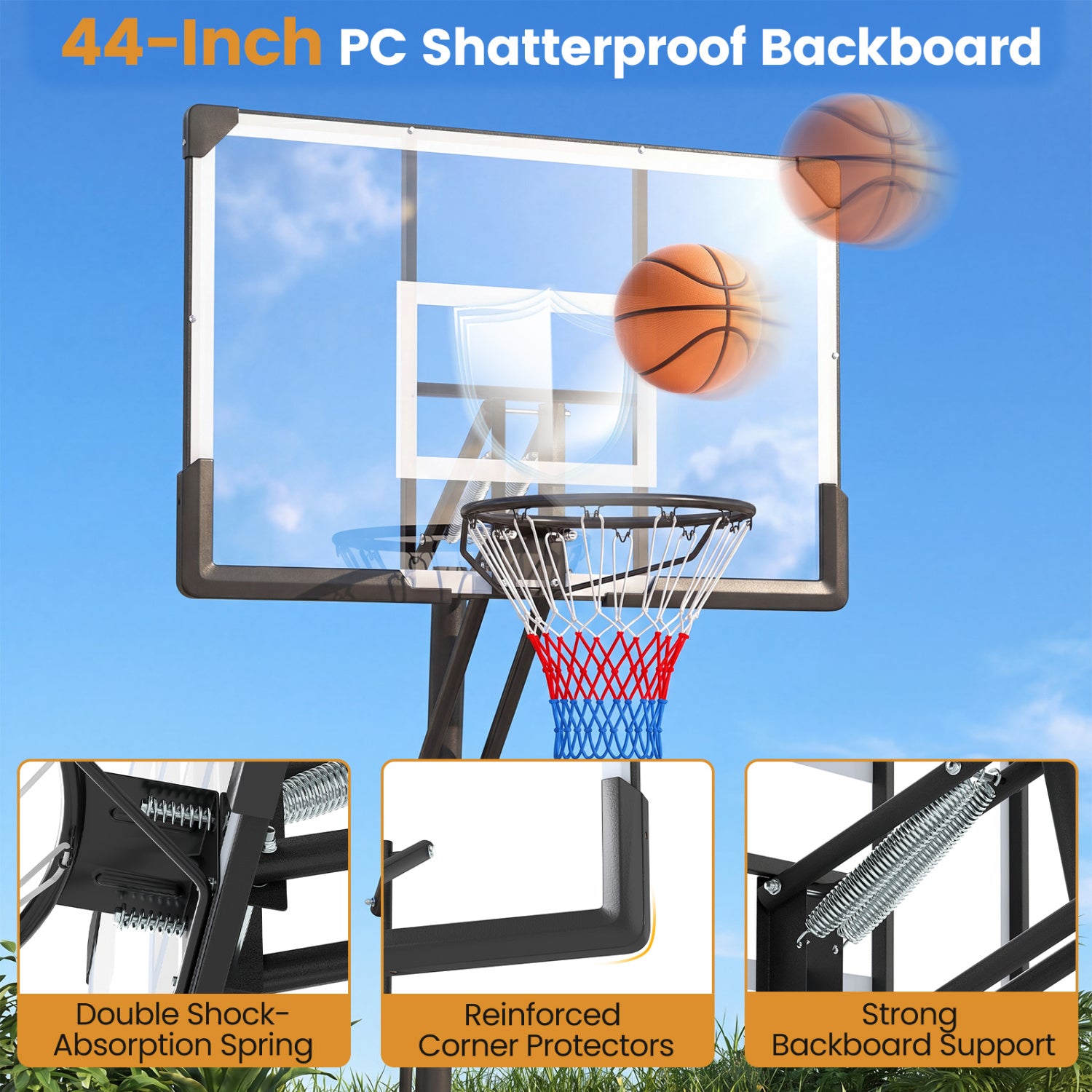 Portable Basketball Hoop, Adjustable Goal System Sport Equipments at Gallery Canada