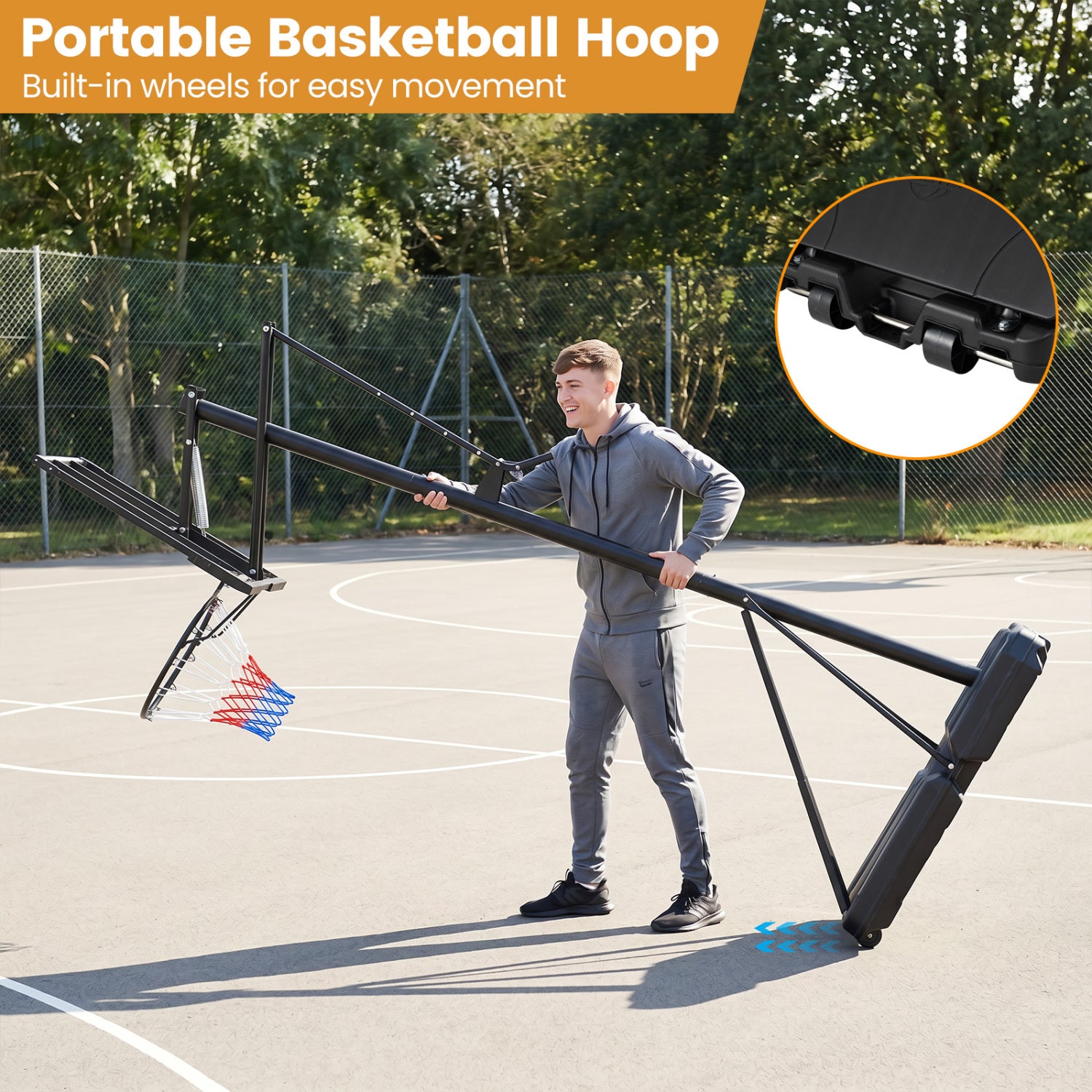 Portable Basketball Hoop, Adjustable Goal System Sport Equipments at Gallery Canada