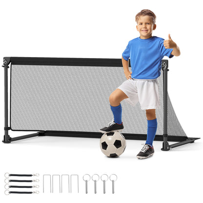 Portable POP Up Toddler Soccer Net with Metal Frame-M, Black