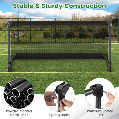 Portable POP Up Toddler Soccer Net with Metal Frame-M, Black