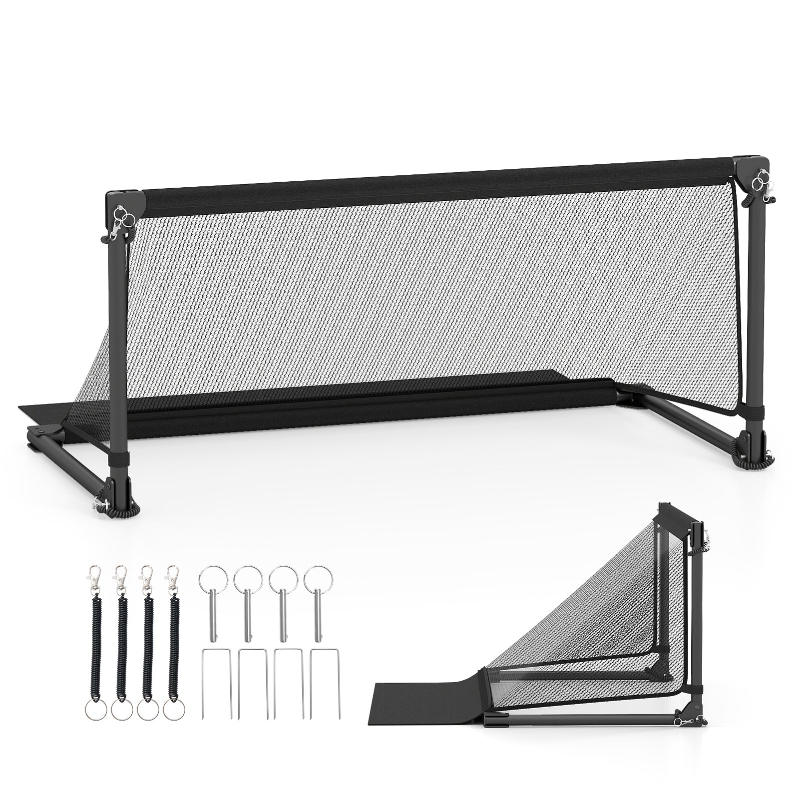 Portable POP Up Toddler Soccer Net with Metal Frame-S, Black Sport Equipments at Gallery Canada