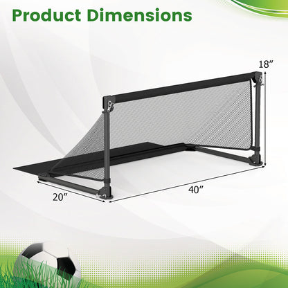 Portable POP Up Toddler Soccer Net with Metal Frame-S, Black
