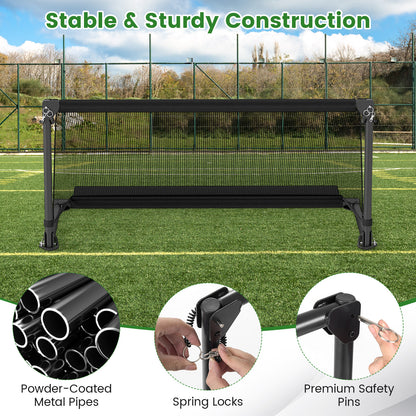 Portable POP Up Toddler Soccer Net with Metal Frame-S, Black