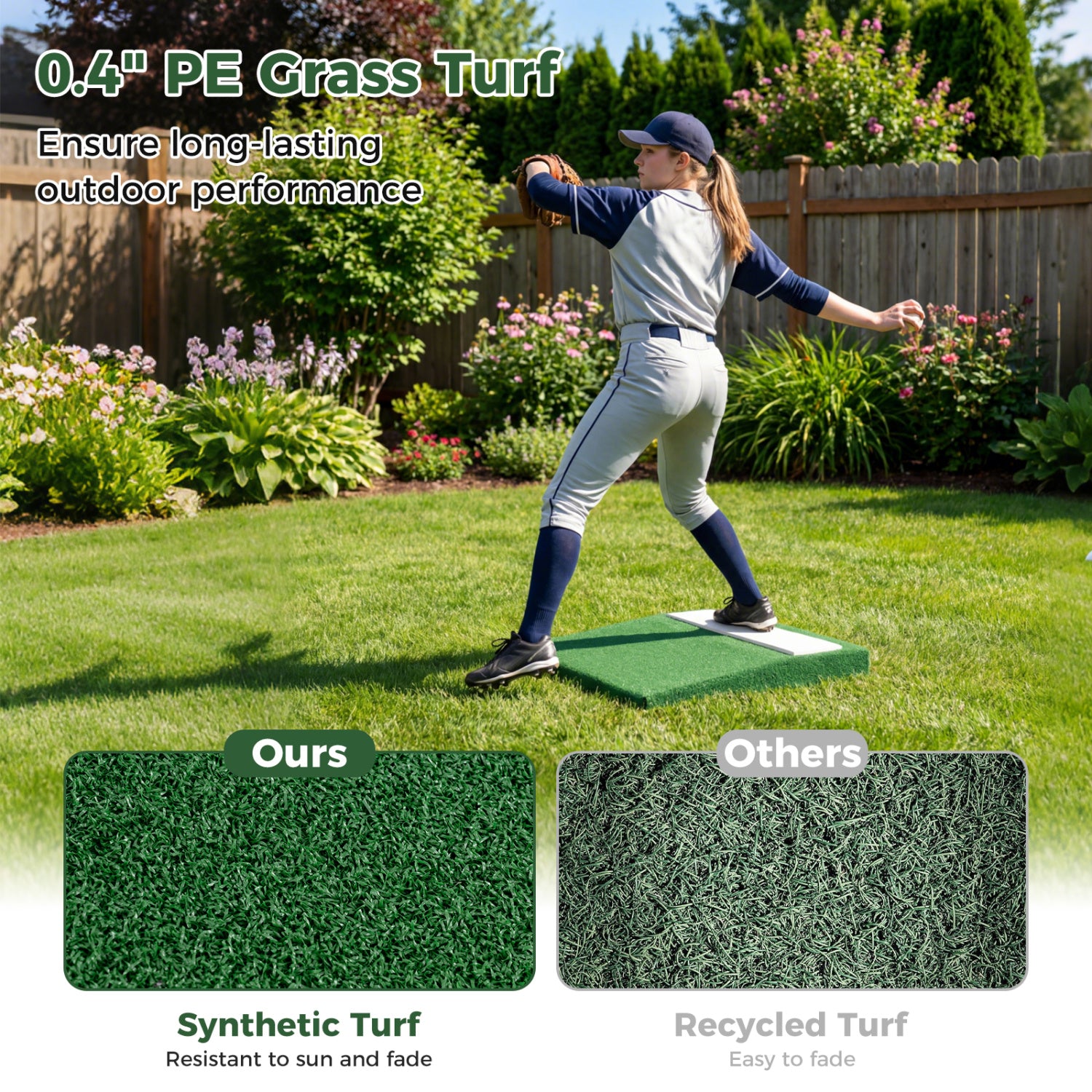 Portable Pitching Mound With Baseball Pitching EVA Carry Handle Golf at Gallery Canada
