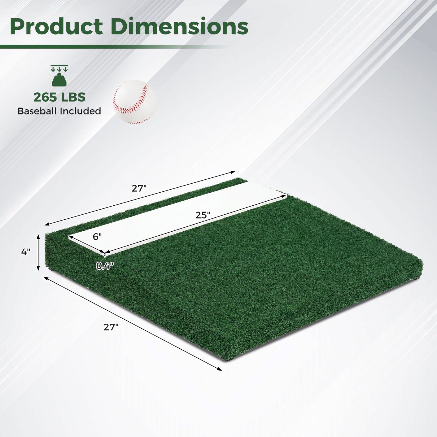 Portable Pitching Mound With Baseball Pitching EVA Carry Handle Golf at Gallery Canada