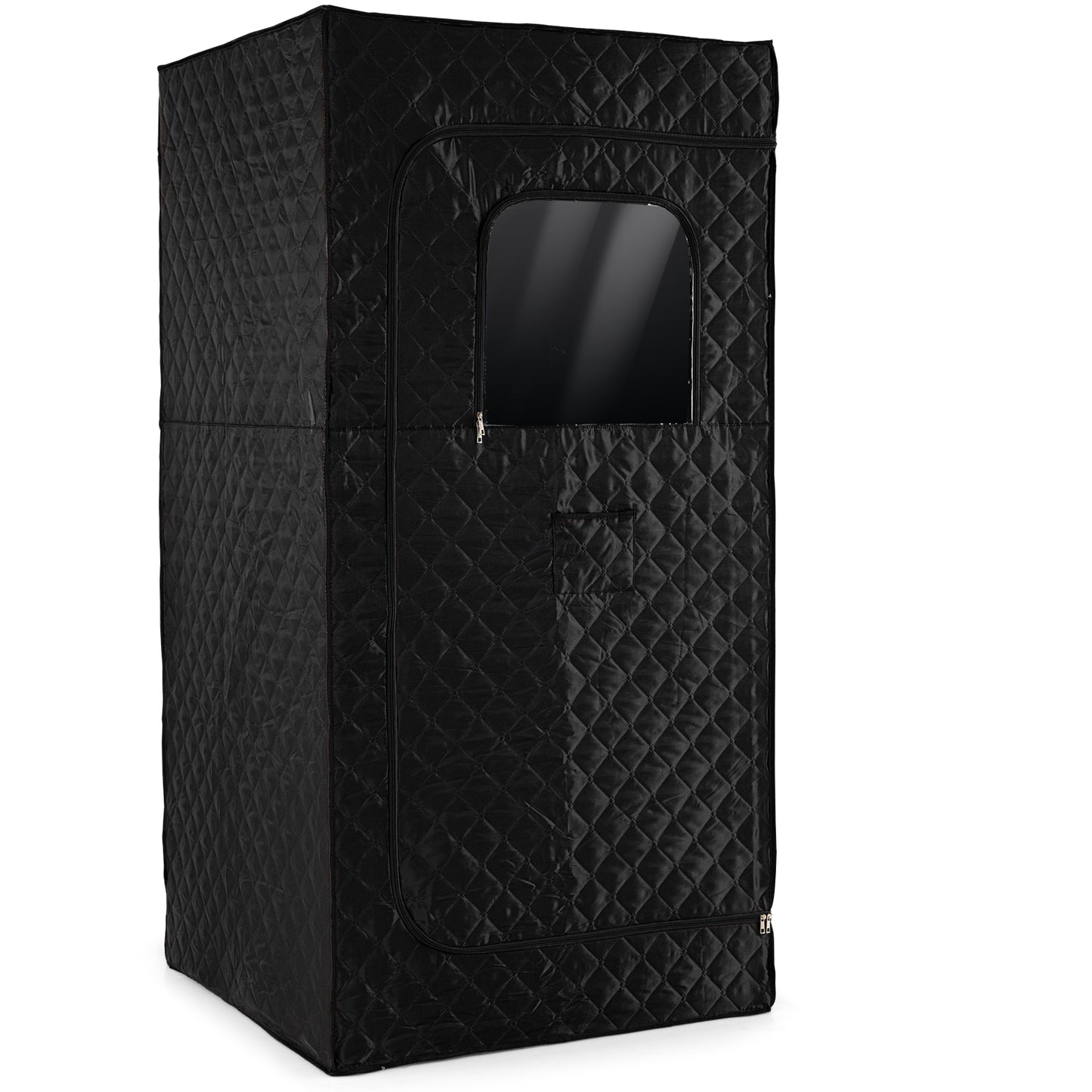 Portable Steam Sauna Box with 3L/1200W Fast-Heat Steamer and 15-Level Temperature, Black Sauna Black at Gallery Canada