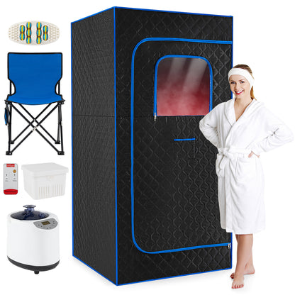 Portable Steam Sauna Box with 3L/1200W Fast-Heat Steamer and 15-Level Temperature, Blue Sauna at Gallery Canada