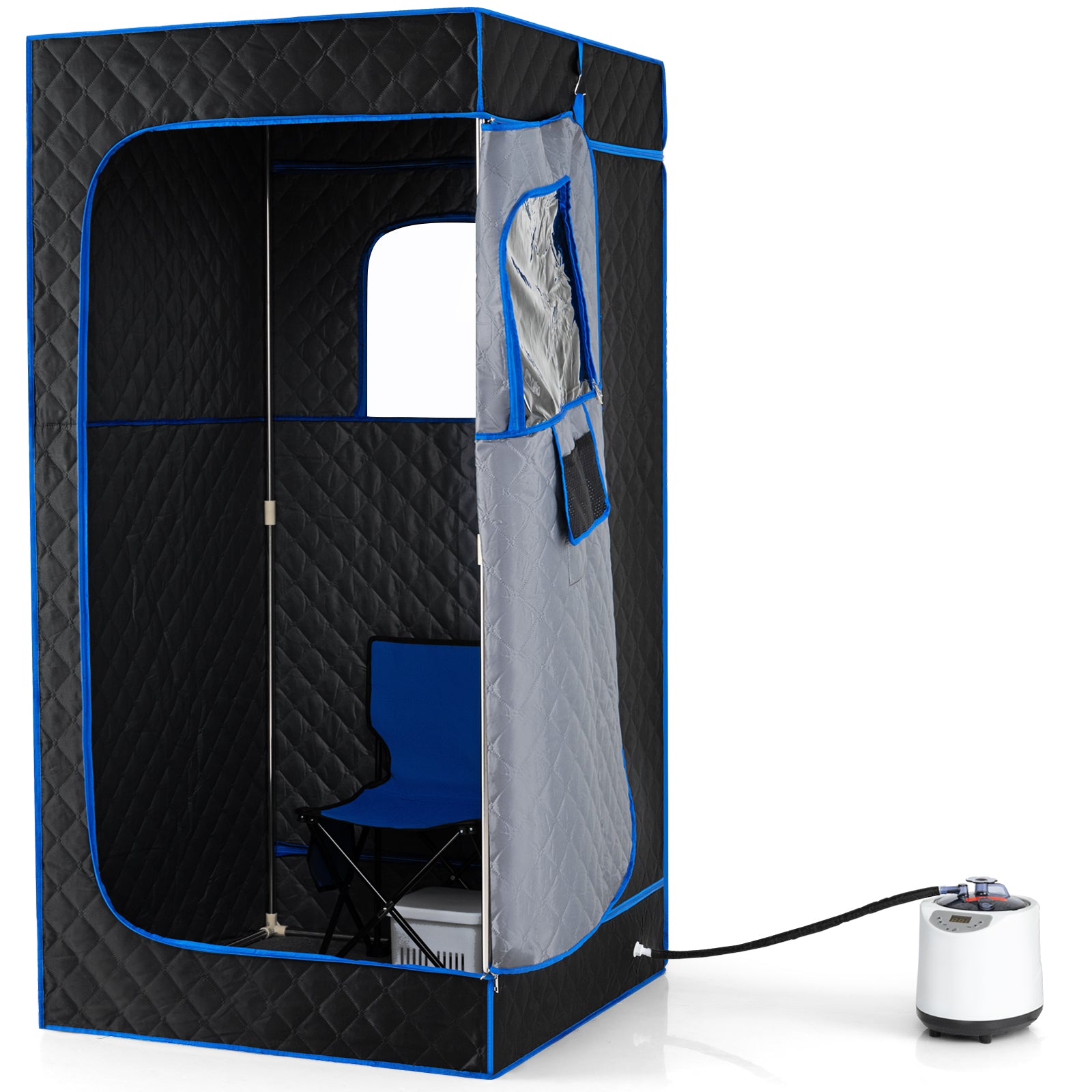 Portable Steam Sauna Box with 3L/1200W Fast-Heat Steamer and 15-Level Temperature, Blue Sauna at Gallery Canada