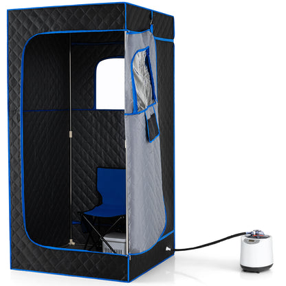 Portable Steam Sauna Box with 3L/1200W Fast-Heat Steamer and 15-Level Temperature, Blue Sauna at Gallery Canada