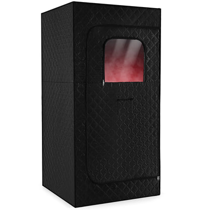 Portable Steam Sauna Box with 3L/1200W Fast-Heat Steamer and 15-Level Temperature, Black Sauna at Gallery Canada