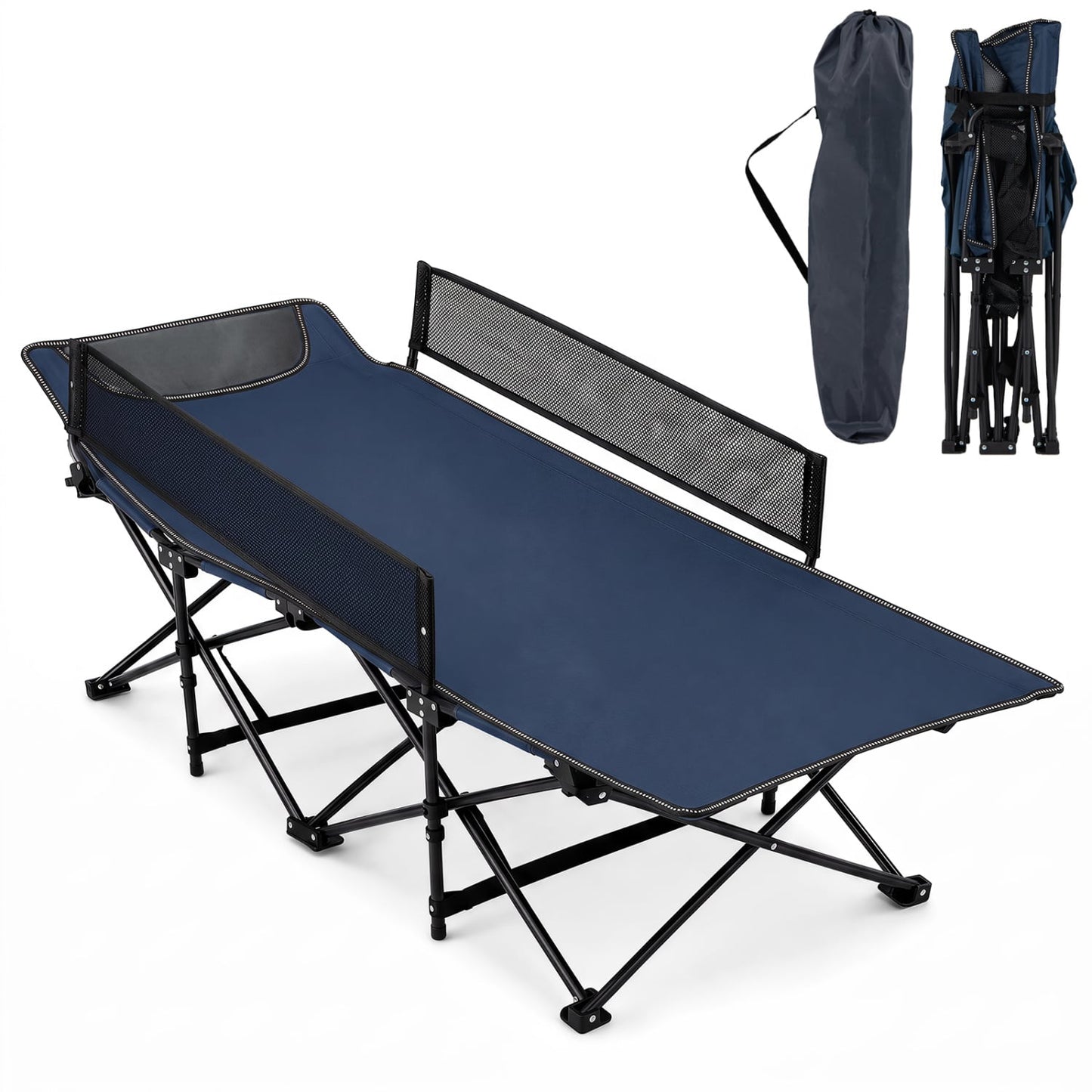 Portable Travel Toddler Cot Bed, Navy
