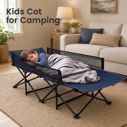Portable Travel Toddler Cot Bed, Navy