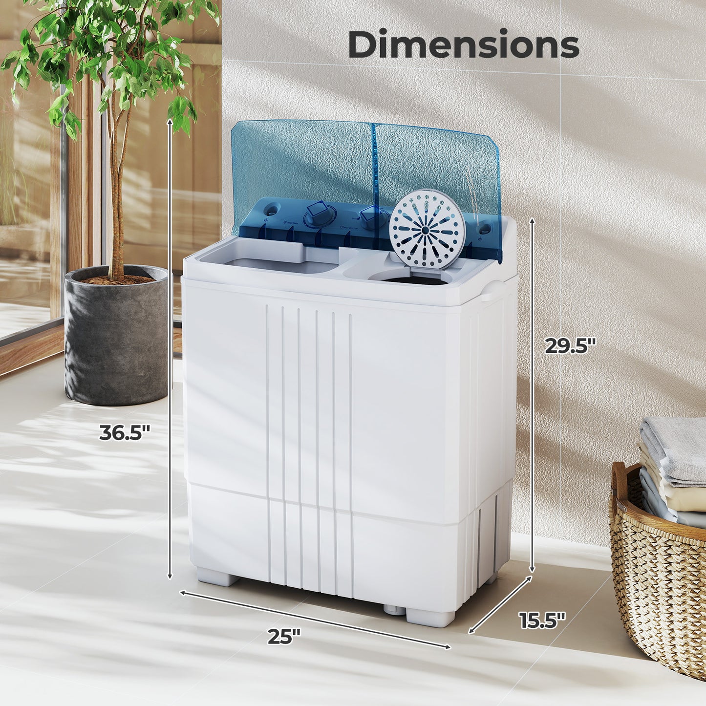 Portable Washing Machine for Dorms and Apartment, Blue Washing Machines at Gallery Canada