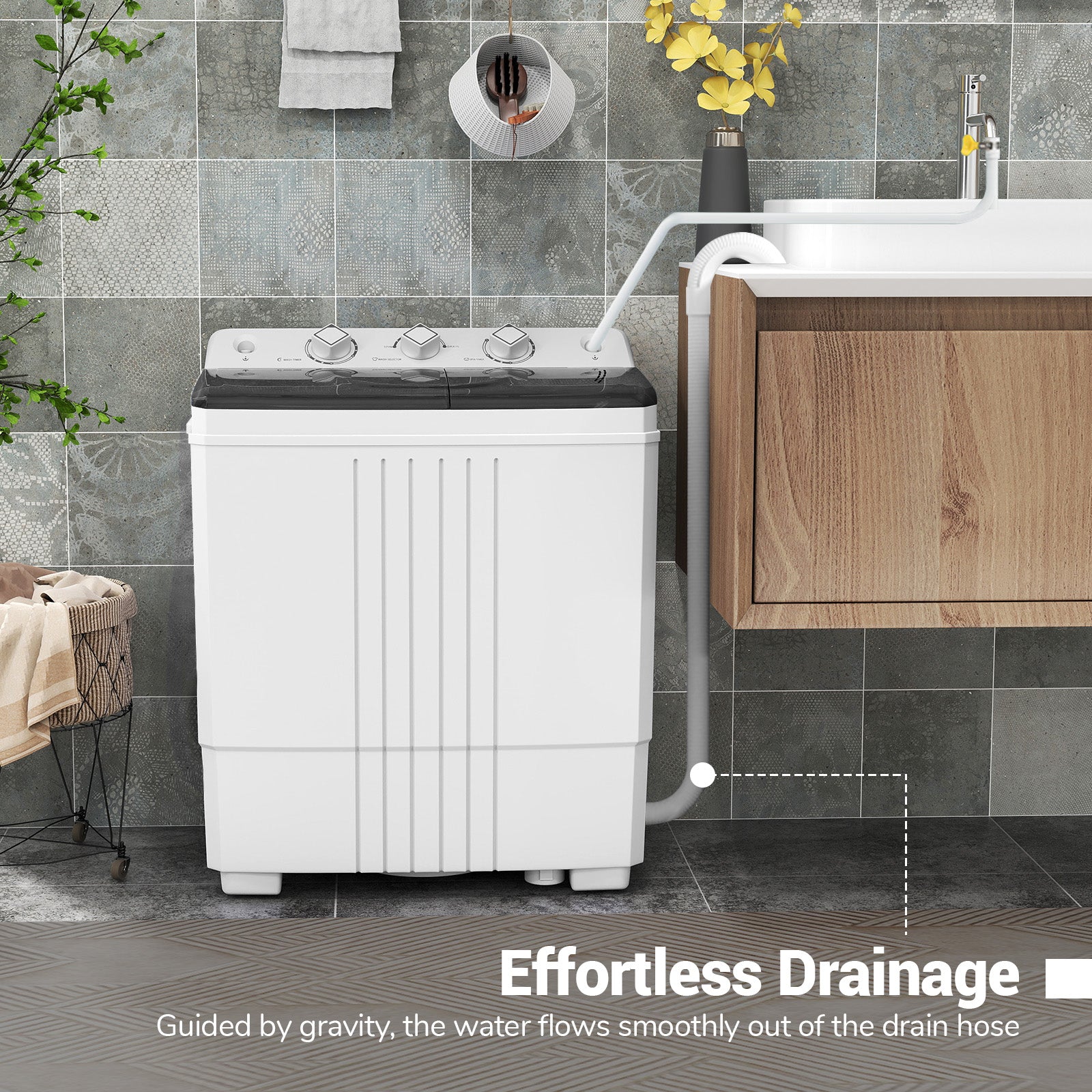 Portable Washing Machine for Dorms and Apartment, Black Washing Machines at Gallery Canada