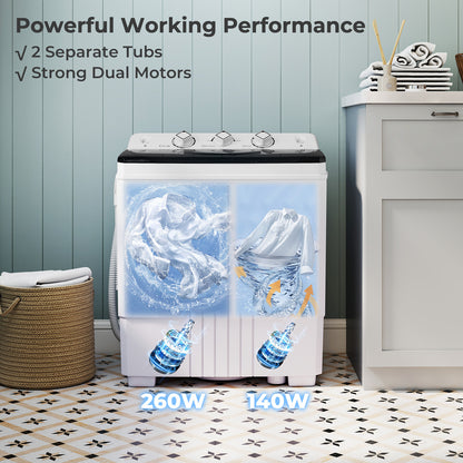 Portable Washing Machine with Built-in Drain Pump, Black Washing Machines at Gallery Canada