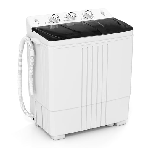 Portable Washing Machine With Built-In Drain Pump, Black