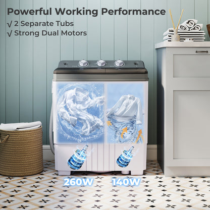 Portable Washing Machine with Built-in Drain Pump, Gray Washing Machines at Gallery Canada
