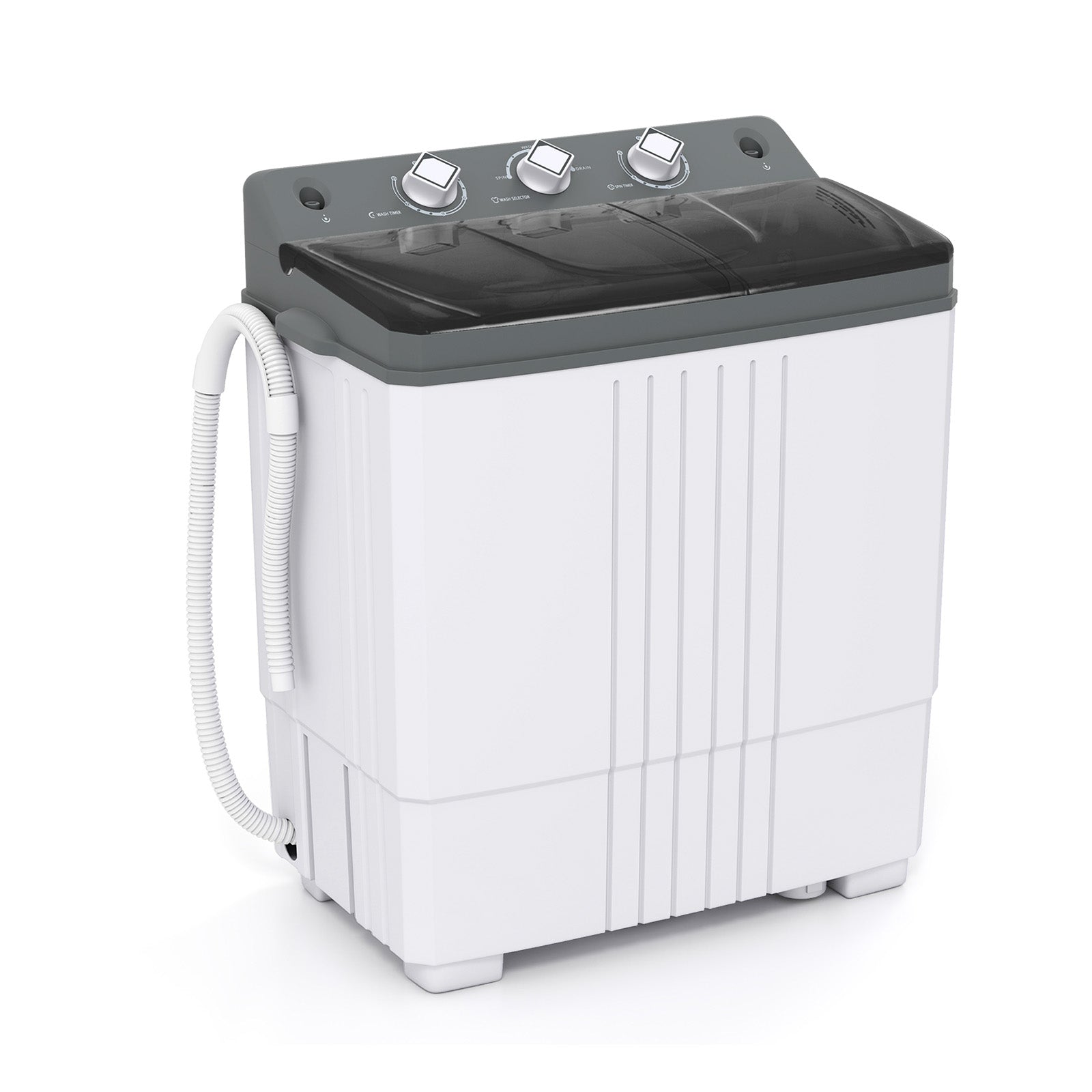 Portable Washing Machine with Built-in Drain Pump, Gray Washing Machines at Gallery Canada