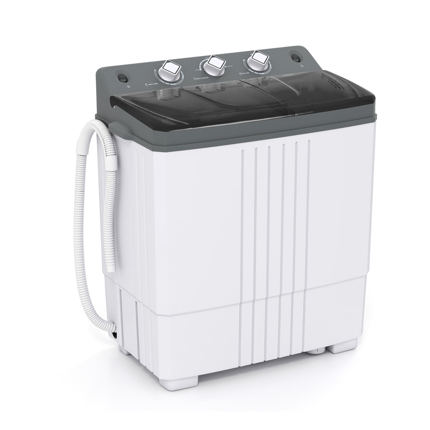 Portable Washing Machine with Built-in Drain Pump, Gray Washing Machines at Gallery Canada