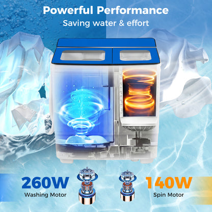 Portable Washing Machine, 12 LBS Washer 8 LBS Spinner, Blue Washing Machines at Gallery Canada