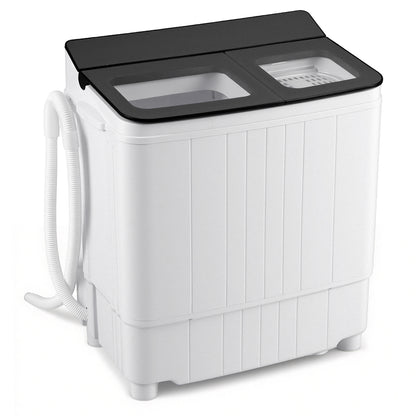 Portable Washing Machine 18 lbs Mini Laundry Machine with 11 LBS Washer-Grey, Gray Washing Machines at Gallery Canada