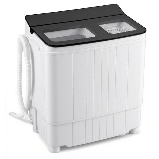 Portable Washing Machine 18 lbs Mini Laundry Machine with 11 LBS Washer-Grey, Gray Washing Machines Gray at Gallery Canada