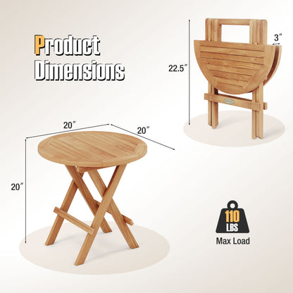 Portable Outdoor End Table, X-Shaped Legs, Slatted Top, Natural Patio Coffee Tables at Gallery Canada
