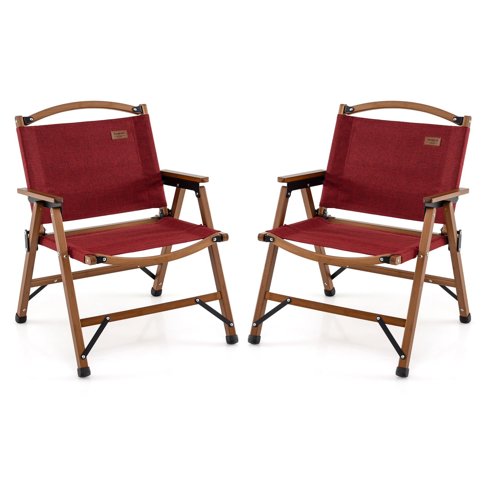 Portable Folding Camping Chair, Red Camping Furniture Red at Gallery Canada