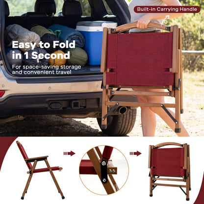 Portable Folding Camping Chair, Red Camping Furniture at Gallery Canada