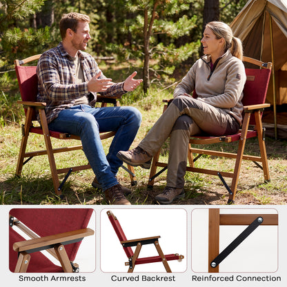 Portable Folding Camping Chair, Red Camping Furniture at Gallery Canada