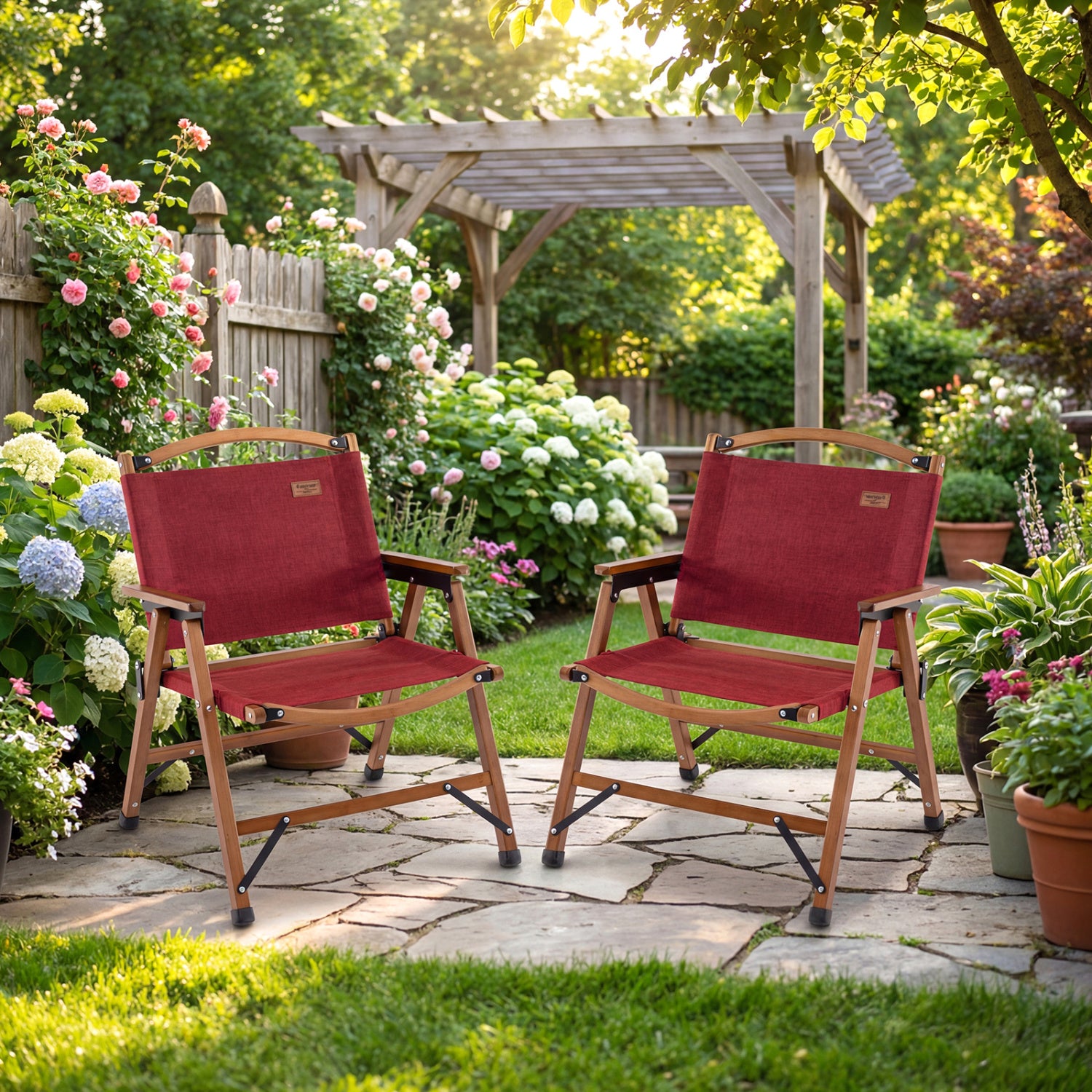 Portable Folding Camping Chair, Red Camping Furniture at Gallery Canada