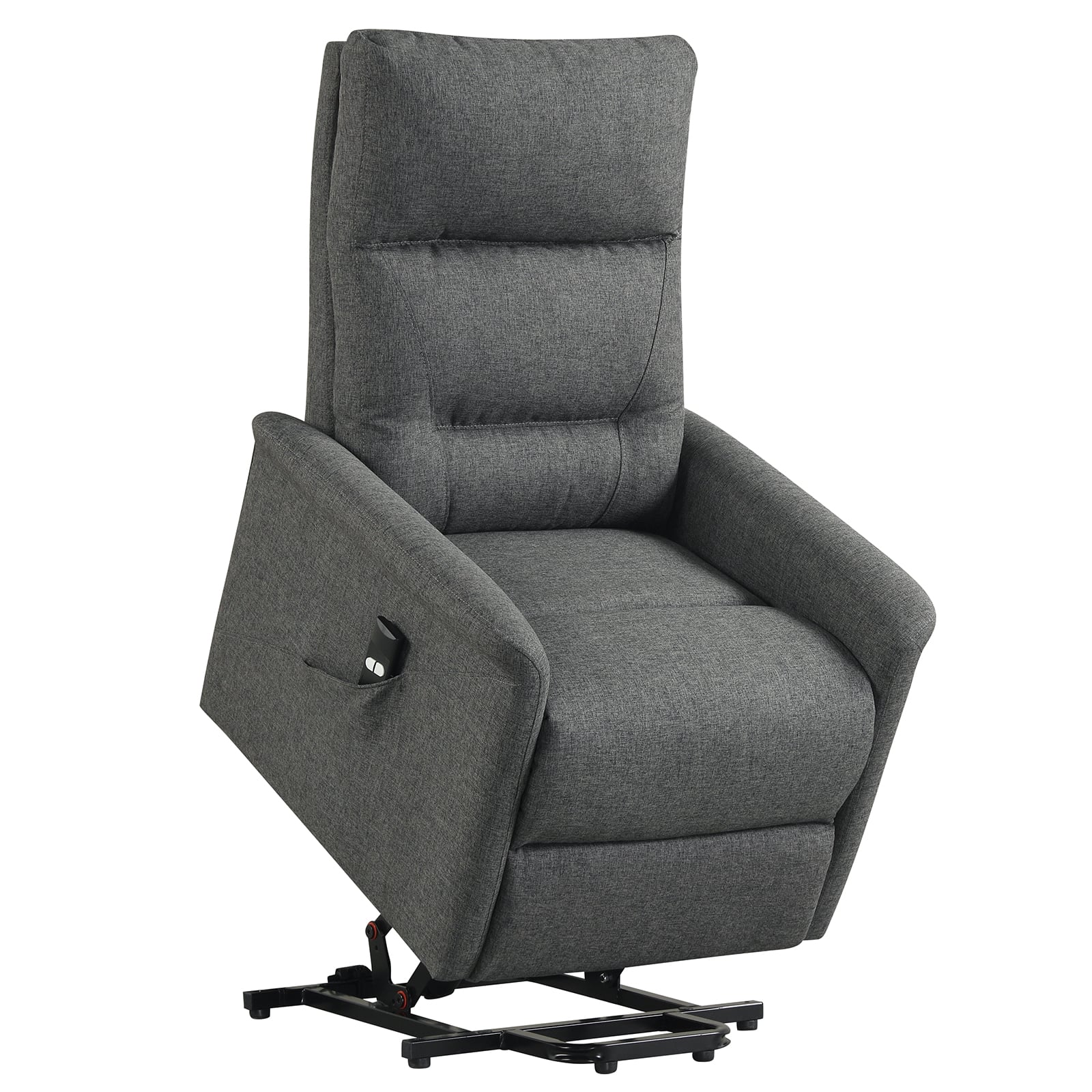 Power Lift Recliner Chair With Remote Control, Gray Recliners Gray at Gallery Canada