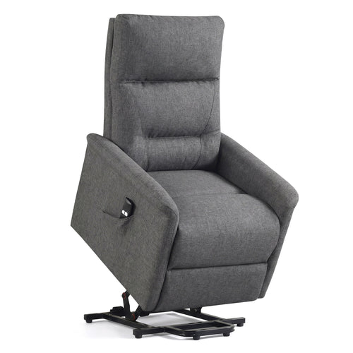 Power Lift Recliner Chair With Remote Control, Gray