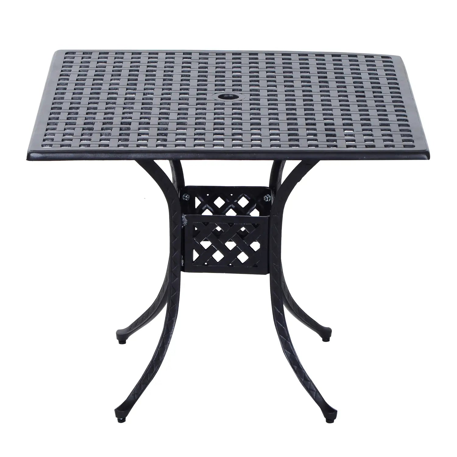 36" Patio Dining Table, Outdoor Bistro Table, Cast Aluminum Frame, Black Patio Side Tables at Gallery Canada