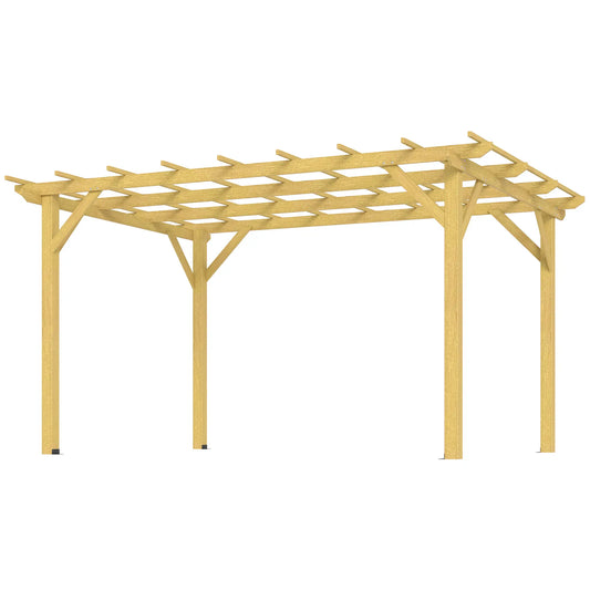 10' x 13' Wood Pergola, Outdoor Gazebo for Garden, Patio Pergolas Natural at Gallery Canada