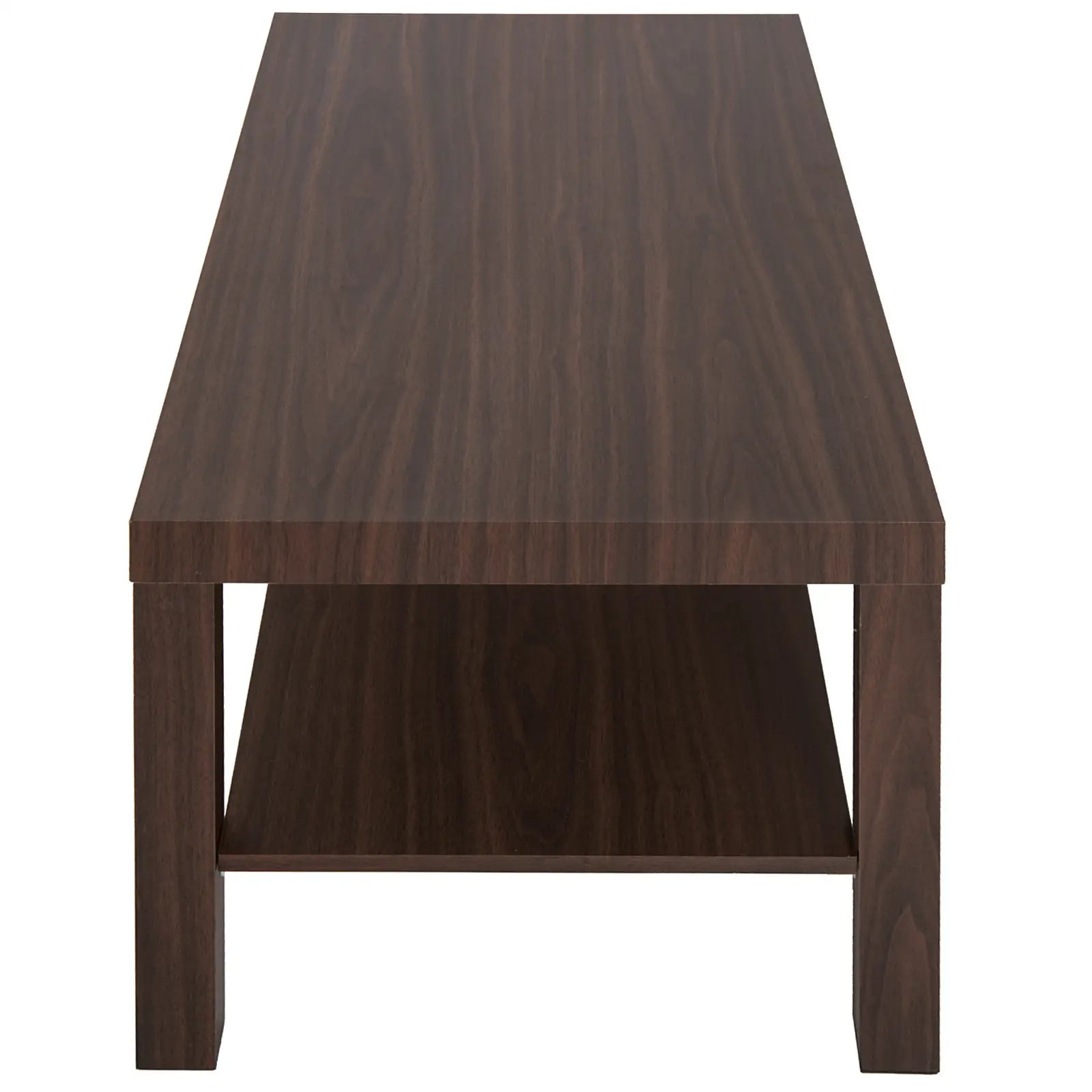 2 Tier Coffee Table with Storage Shelf, Rectangular Center Table for Living Room, Home Office Furniture Walnut Coffee Tables at Gallery Canada