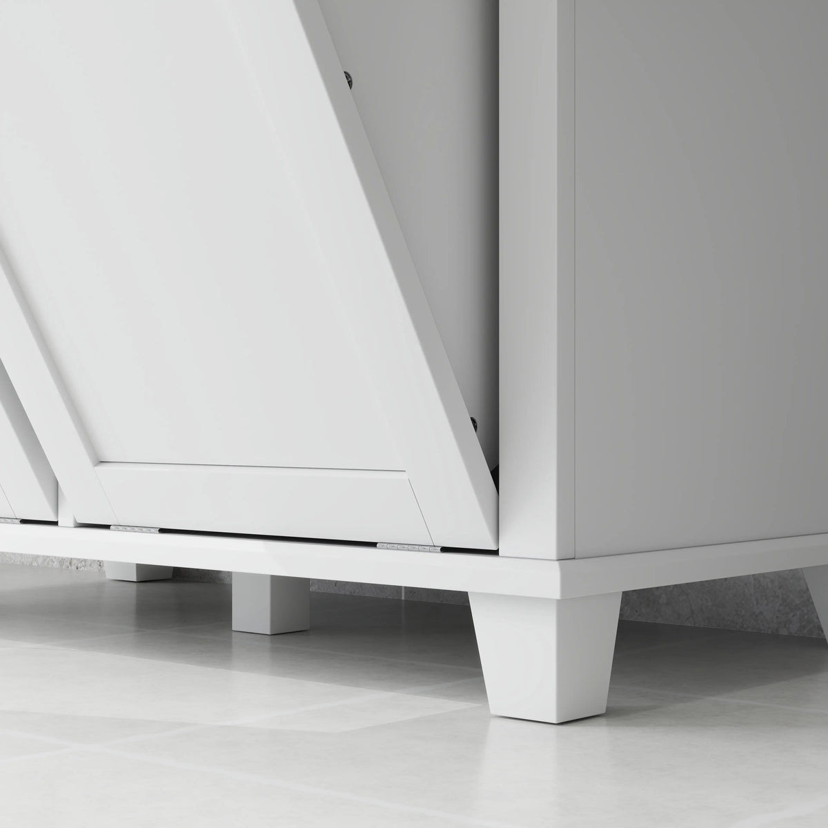 Tilt-Out Laundry Cabinet, Bathroom Organizer, 2-Compartment Hamper, White Bathroom Cabinets at Gallery Canada