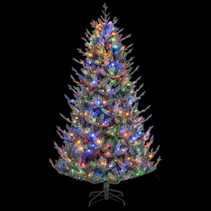 Pre-Lit Artificial Christmas Tree with Multicolored LED Lights-M Christmas Tree at Gallery Canada