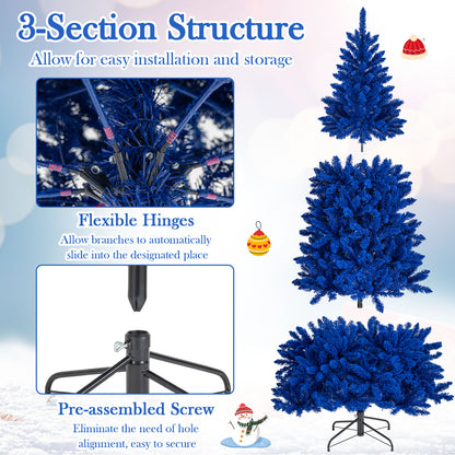 Pre-Lit Artificial Christmas Tree, 7 ft, 340 Blue LED Lights, 3 Modes, Blue Christmas Tree at Gallery Canada