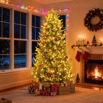 Pre-Lit Artificial Christmas Tree, Multicolored LED, L, Green Christmas Tree at Gallery Canada