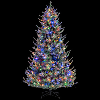 Pre-Lit Artificial Christmas Tree, Multicolored LED, L, Green Christmas Tree at Gallery Canada