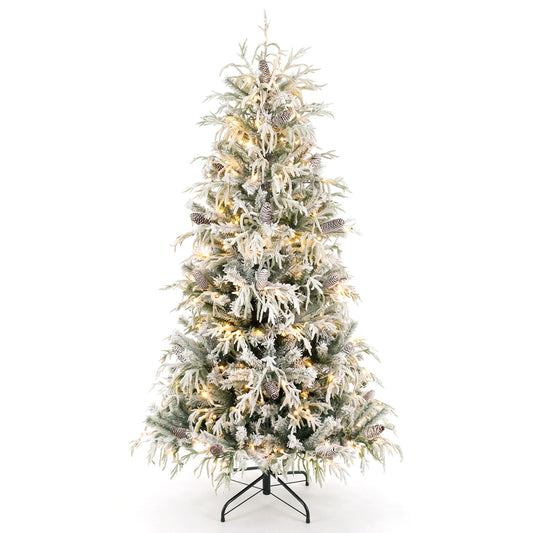 Pre-Lit Artificial Christmas Tree, Warm White LEDs, 7 Feet, White Christmas Tree White at Gallery Canada