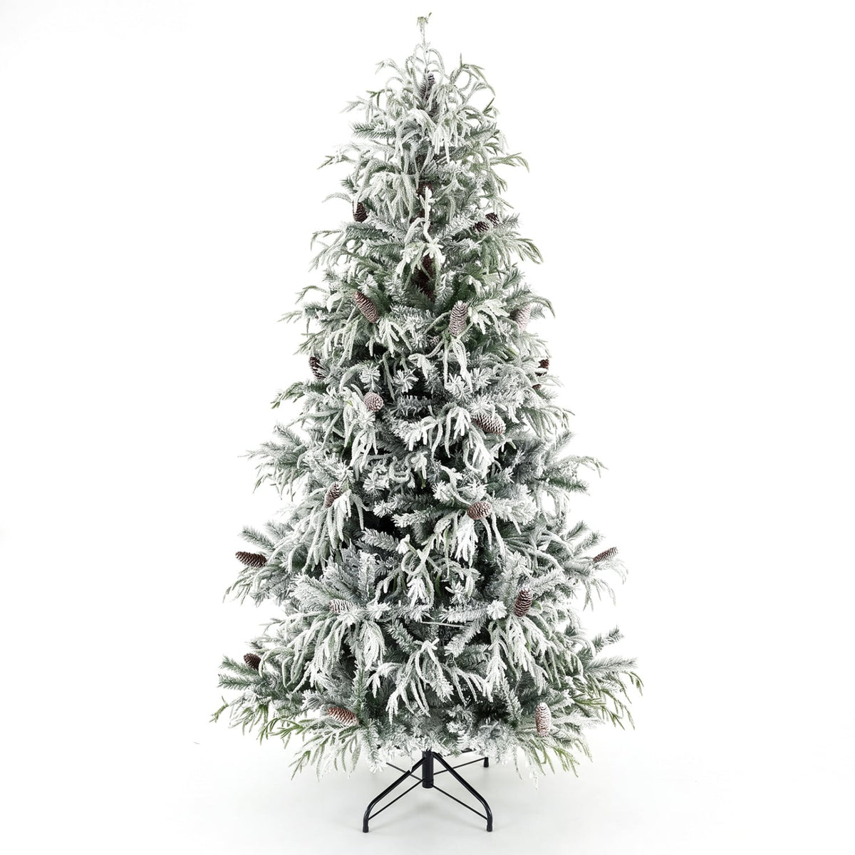 Pre-Lit Artificial Christmas Tree, Warm White LED Lights, 8 Feet, White