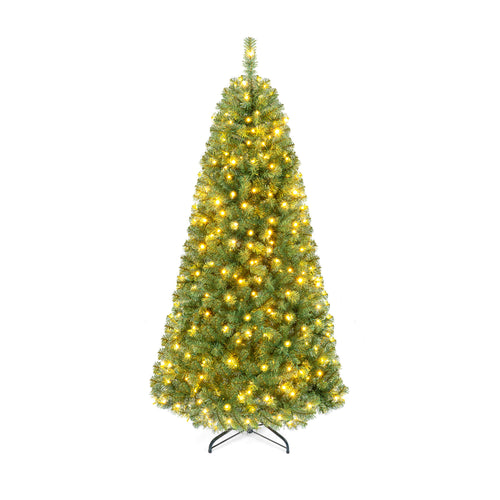 Pre-Lit Artificial Christmas Tree, 6 Ft, Green