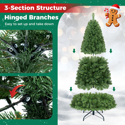 Pre-Lit Artificial Christmas Tree, 6 Ft, Green