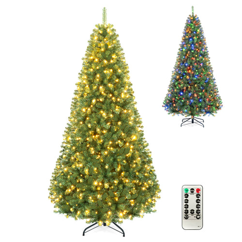 Pre-Lit Artificial Christmas Tree, 8 Ft, Green
